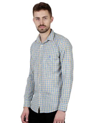 yellow checkered casual shirt - 16492864 - Standard Image - 2