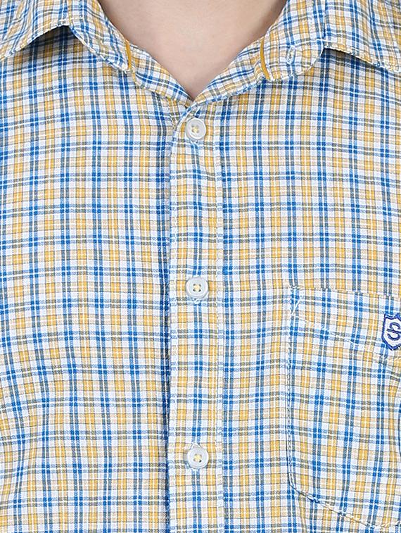 yellow checkered casual shirt - 16492864 - Zoom Image - 4