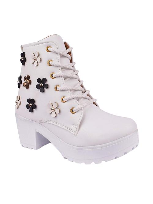 white ankle length boots - 16492875 - Standard Image - 1