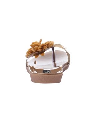 gold slip on sandals - 16492900 - Standard Image - 3