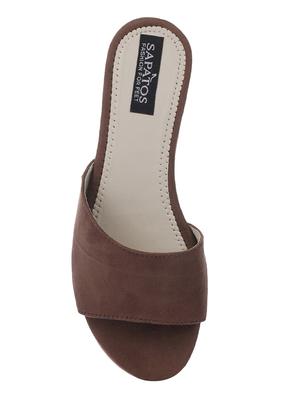 brown slip on sandals - 16492913 - Standard Image - 4