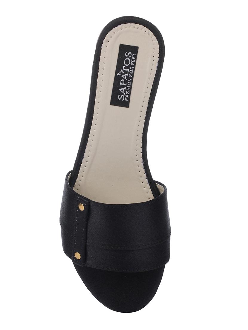 black slip on sandals - 16492915 - Zoom Image - 4