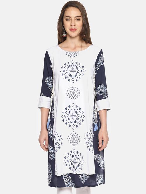 paisley layered kurta - 16493021 - Standard Image - 1