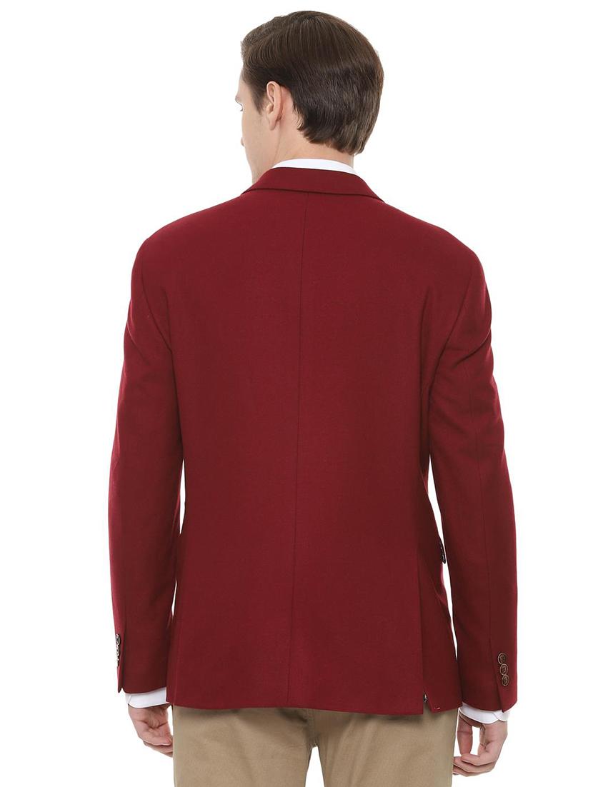 red solid casual blazer - 16493725 - Zoom Image - 2