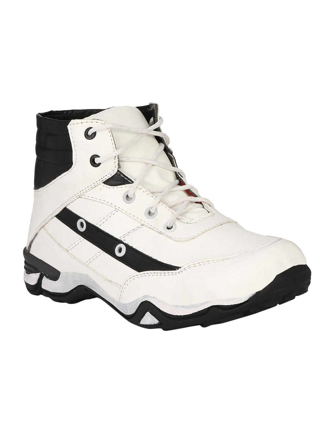 zebx white leatherette high ankle boots - 16494133 - Zoom Image - 1