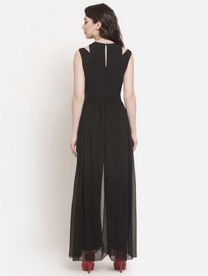 cut out detail flared jumpsuit - 16494186 - Standard Image - 3