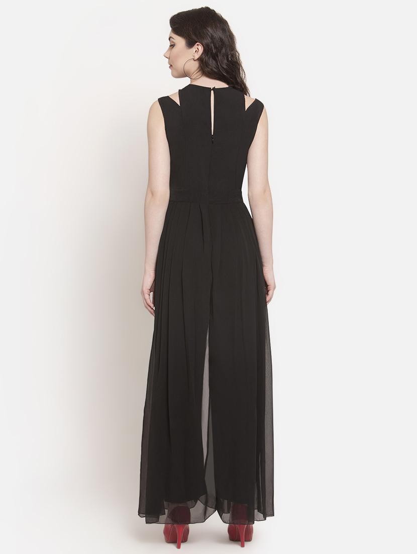 cut out detail flared jumpsuit - 16494186 - Zoom Image - 3
