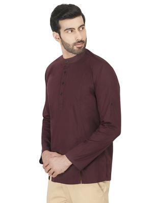 red solid short kurta - 16494348 - Standard Image - 2
