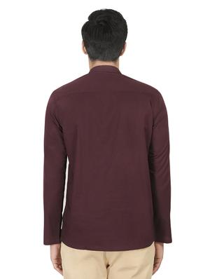 red solid short kurta - 16494348 - Standard Image - 3