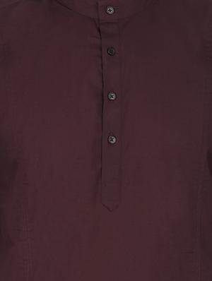 red solid short kurta - 16494348 - Standard Image - 5