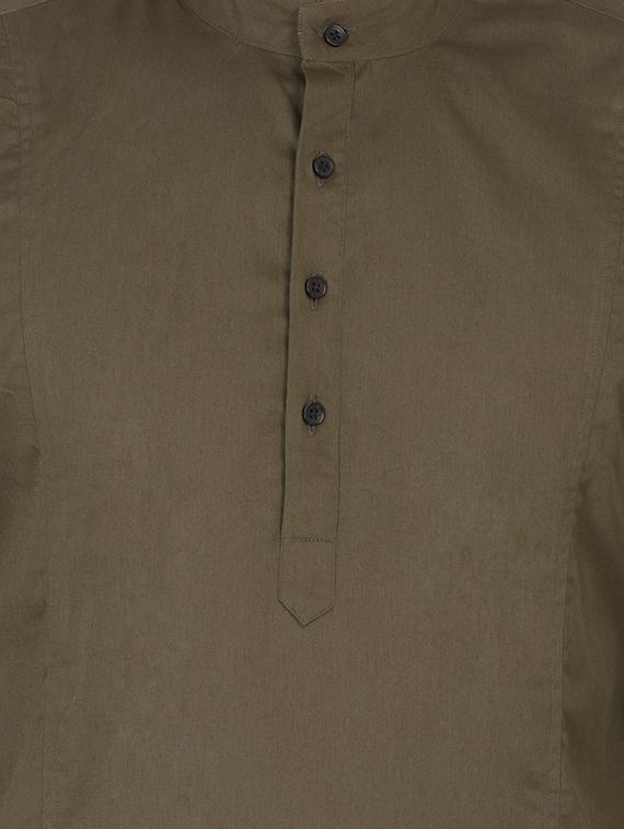 green solid short kurta - 16494352 - Zoom Image - 5
