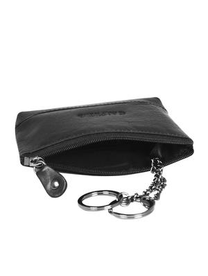 black leather regular pouch - 16494453 - Standard Image - 3