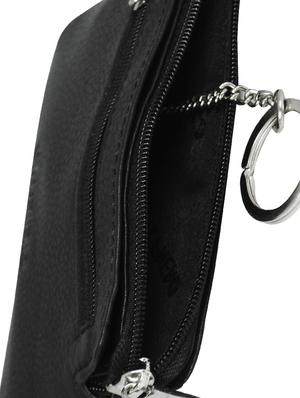 black leather regular pouch - 16494454 - Standard Image - 3