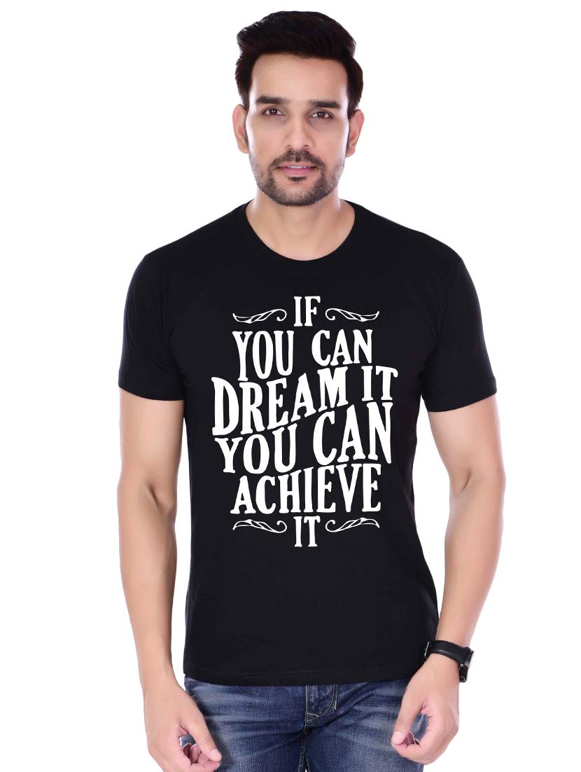 black typographic front print t-shirt - 16494527 - Zoom Image - 1