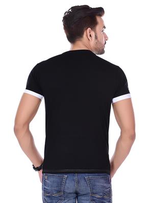 black color block cut & sew t-shirt - 16494690 - Standard Image - 3