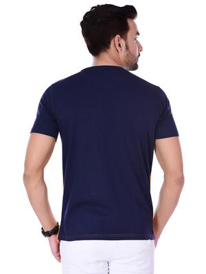 navy blue color block pocket t-shirt - 16494697 - Standard Image - 3