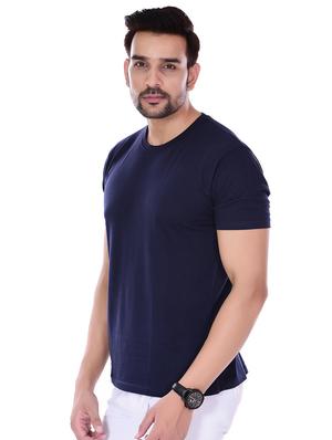 navy blue solid t-shirt - 16494698 - Standard Image - 2