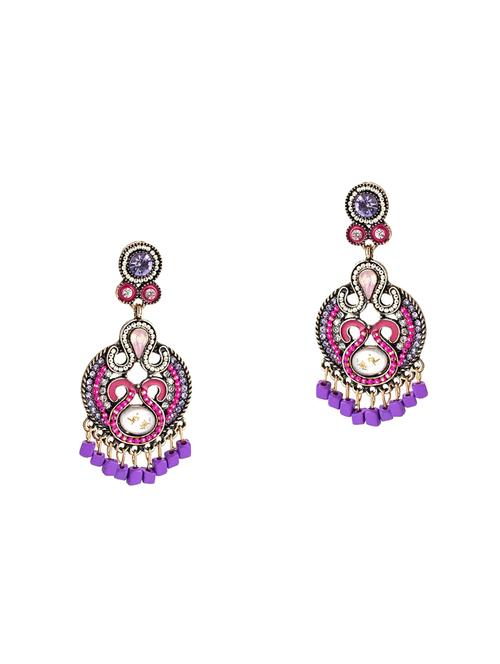 red crystal drop earring - 16494702 - Standard Image - 1