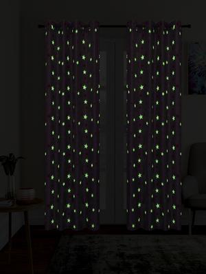 glow in dark room door curtain set of 2 - 16494932 - Standard Image - 2