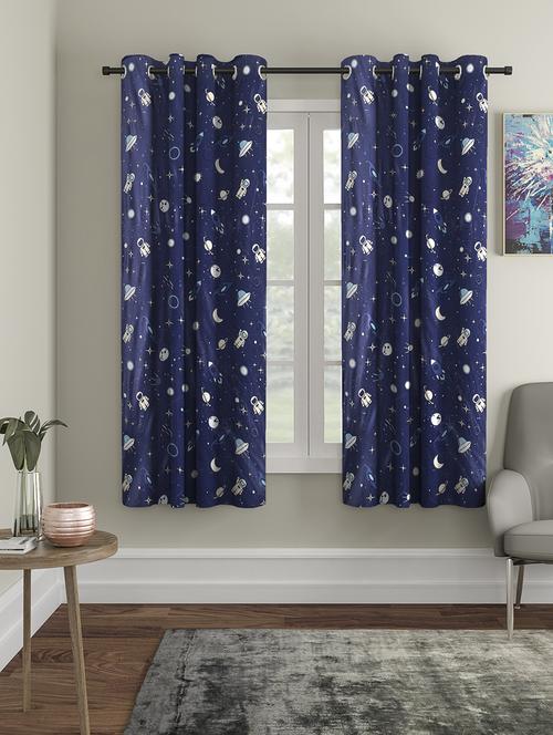 glow in dark room window curtain set of 2 - 16494934 - Very Small Image - 1