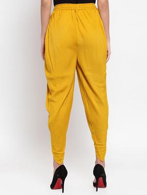 yellow rayon dhoti salwar salwars - 16494993 - Standard Image - 3