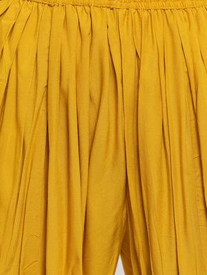 yellow rayon dhoti salwar salwars - 16494993 - Standard Image - 5