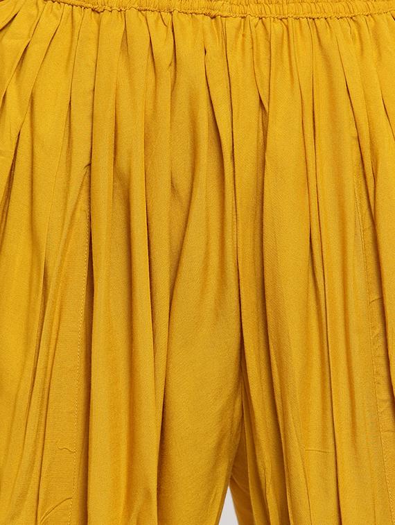 yellow rayon dhoti salwar salwars - 16494993 - Zoom Image - 5