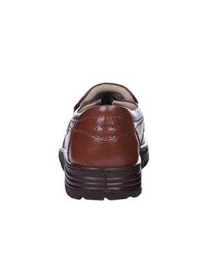 liberty brown leatherette slip ons - 16495049 - Standard Image - 3
