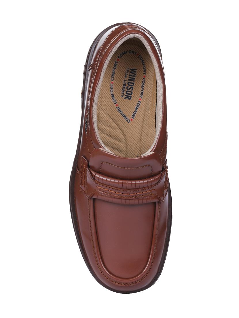 liberty brown leatherette slip ons - 16495049 - Zoom Image - 4