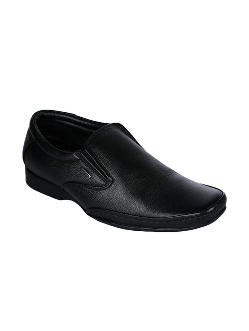 liberty black leather slip ons - 16495085 - Standard Image - 1