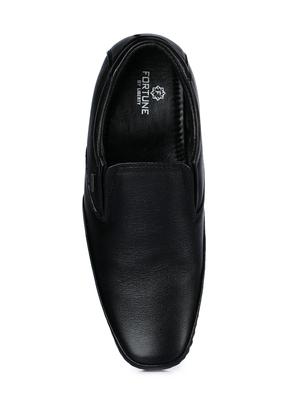 liberty black leather slip ons - 16495085 - Standard Image - 4