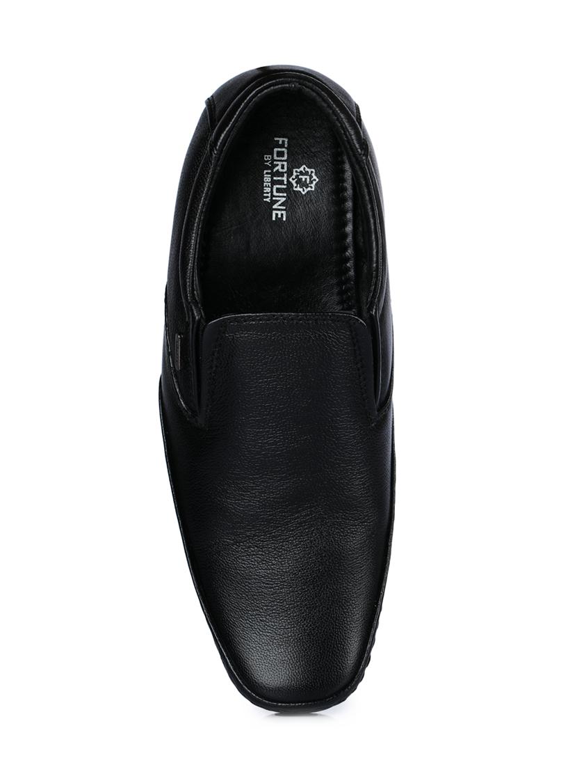 liberty black leather slip ons - 16495085 - Zoom Image - 4