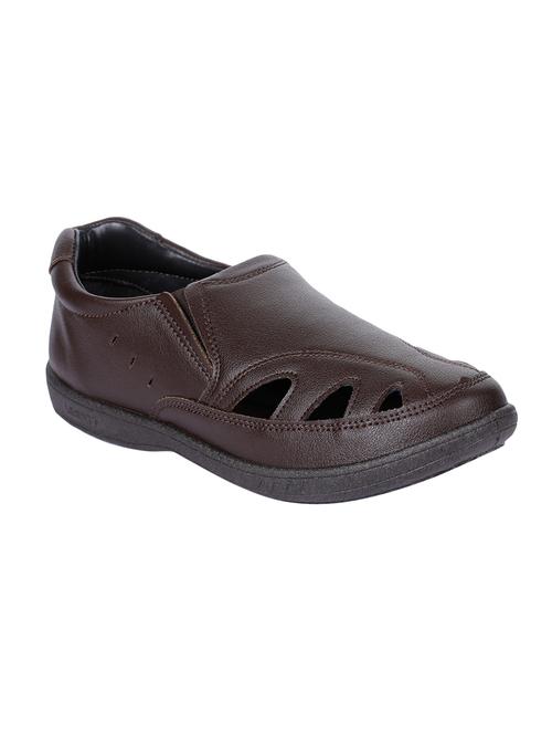 liberty brown leather slip on sandals - 16495102 - Standard Image - 1