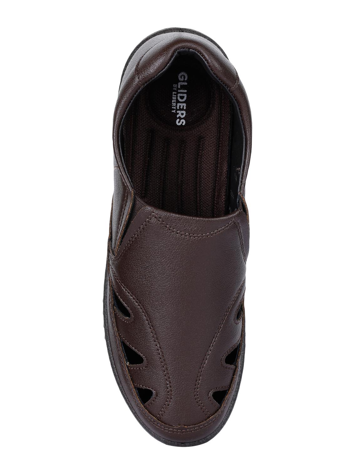 liberty brown leather slip on sandals - 16495102 - Zoom Image - 4
