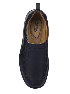 liberty black leatherette slip ons - 16495147 - Standard Image - 4