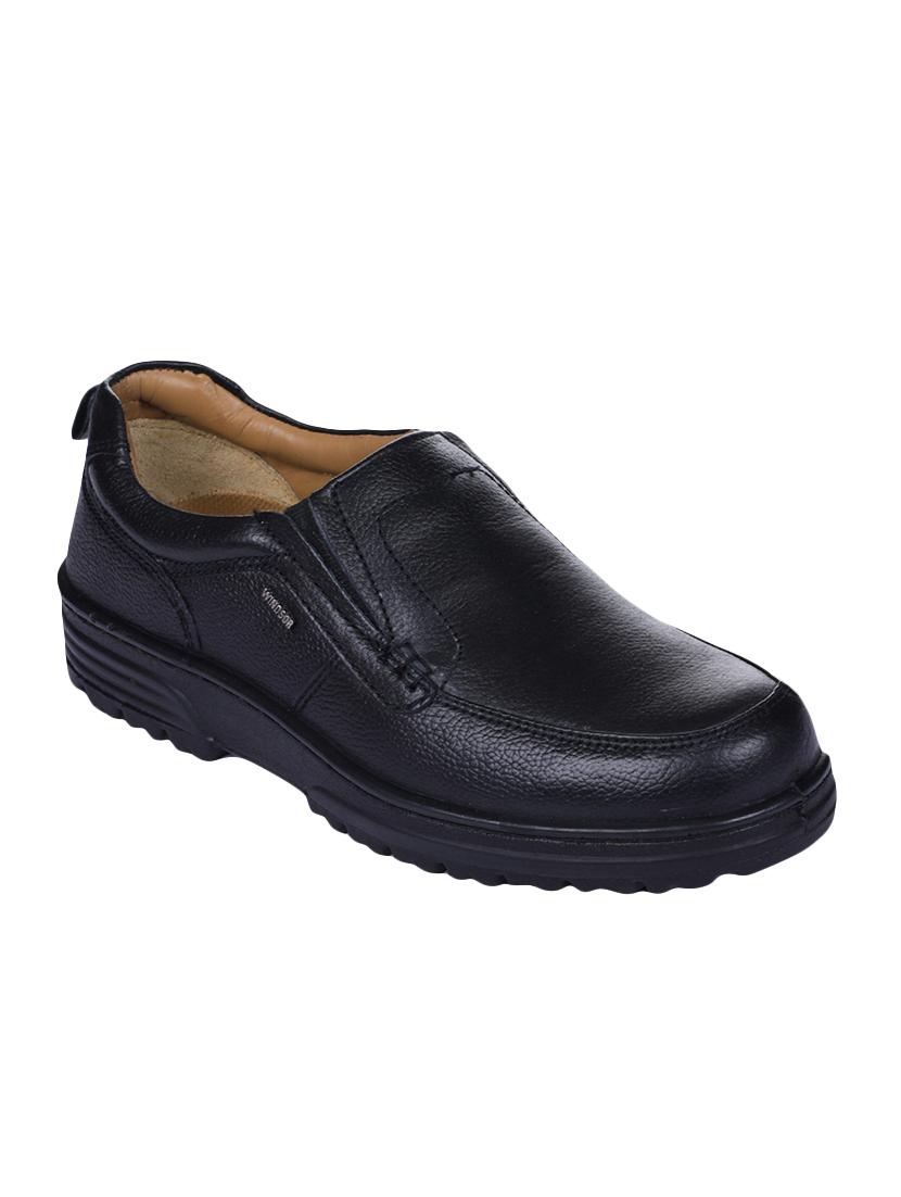 liberty black leatherette slip ons - 16495147 - Zoom Image - 1
