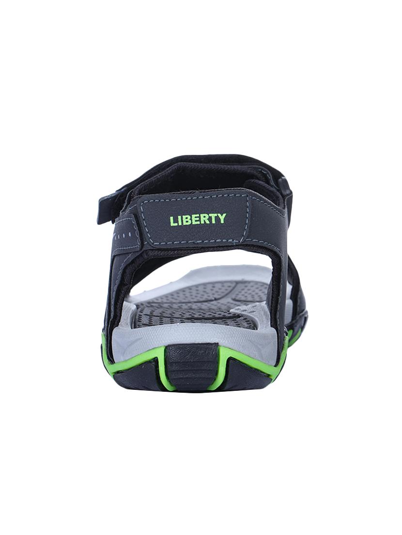 liberty grey leather back strap floaters - 16495153 - Zoom Image - 3