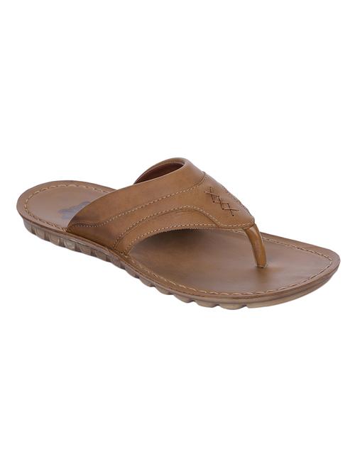 liberty tan leather toe separator slippers - 16495162 - Standard Image - 1