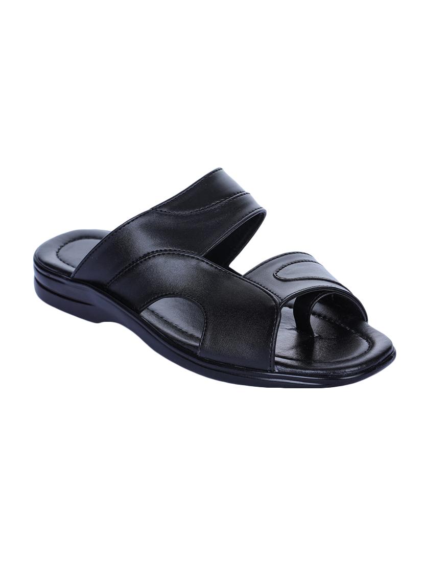 liberty black leather slip on sandals - 16495232 - Zoom Image - 1