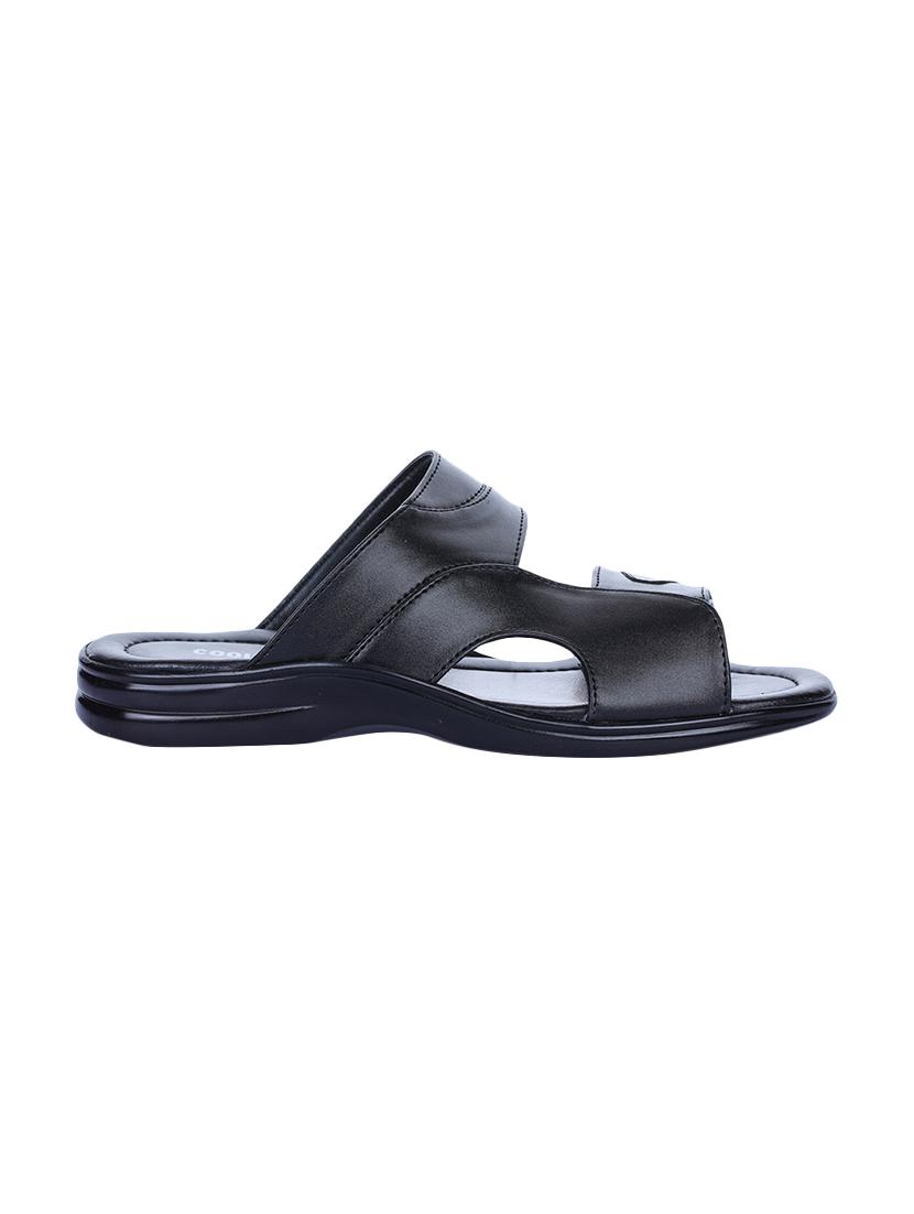 liberty black leather slip on sandals - 16495232 - Zoom Image - 2