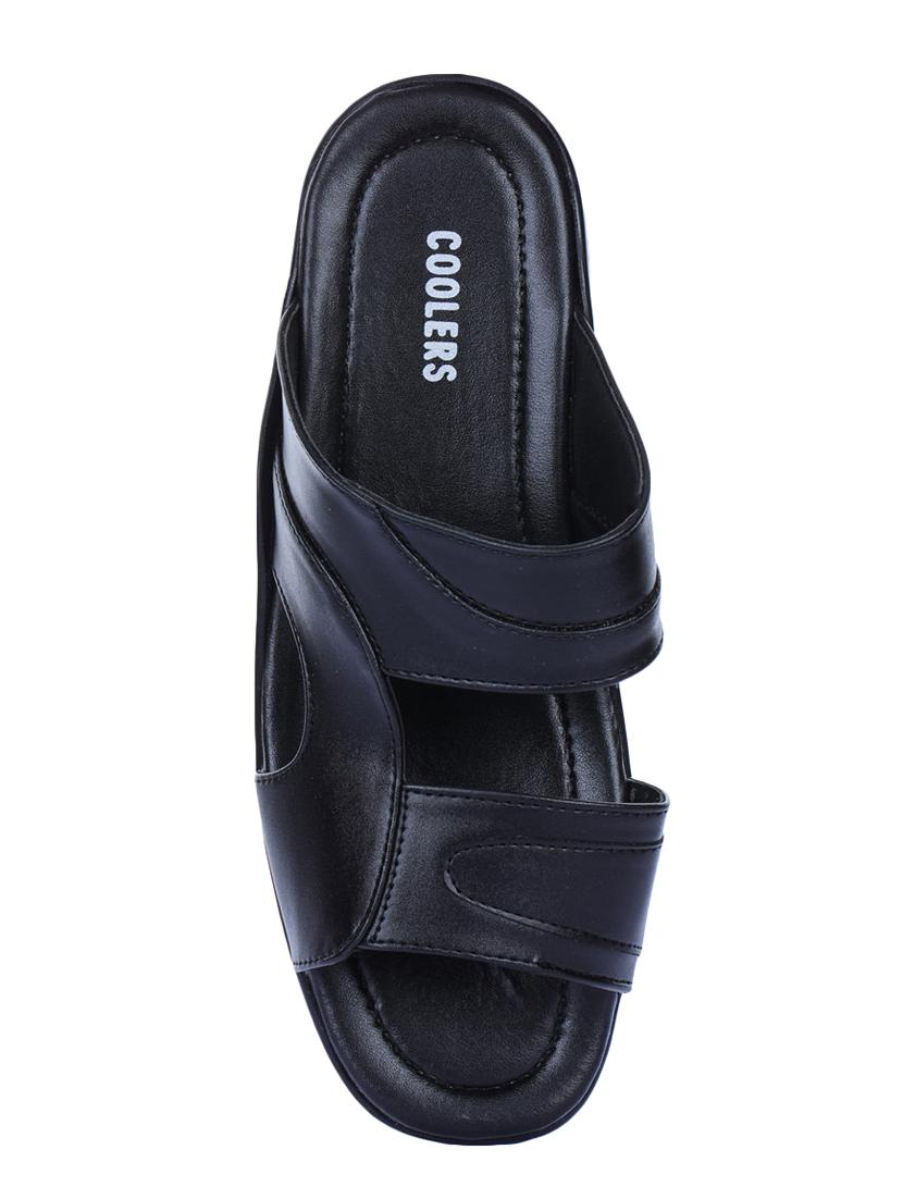liberty black leather slip on sandals - 16495232 - Zoom Image - 4