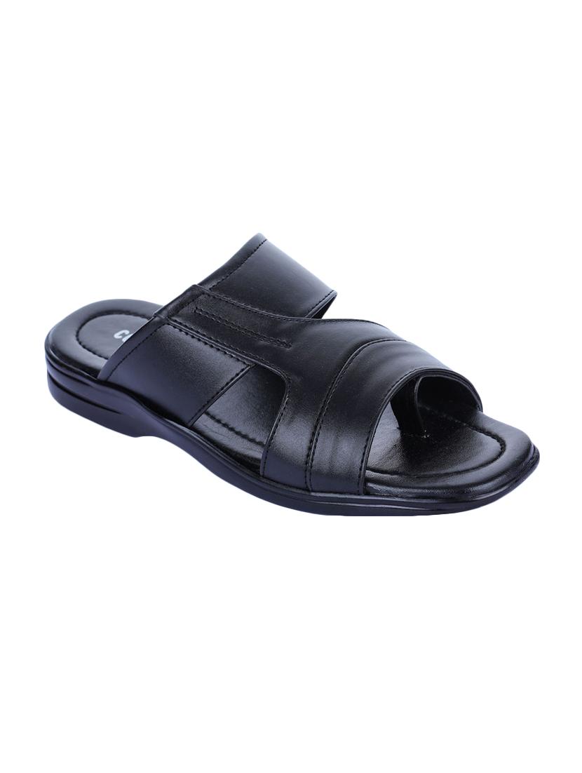 liberty black leather slip on sandals - 16495236 - Zoom Image - 1