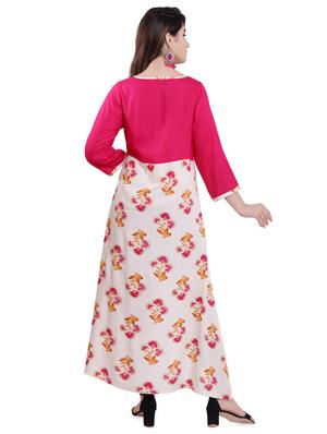 floral high-low kurta - 16495300 - Standard Image - 3