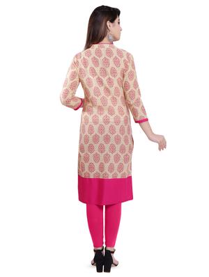 printed straight kurta - 16495318 - Standard Image - 3