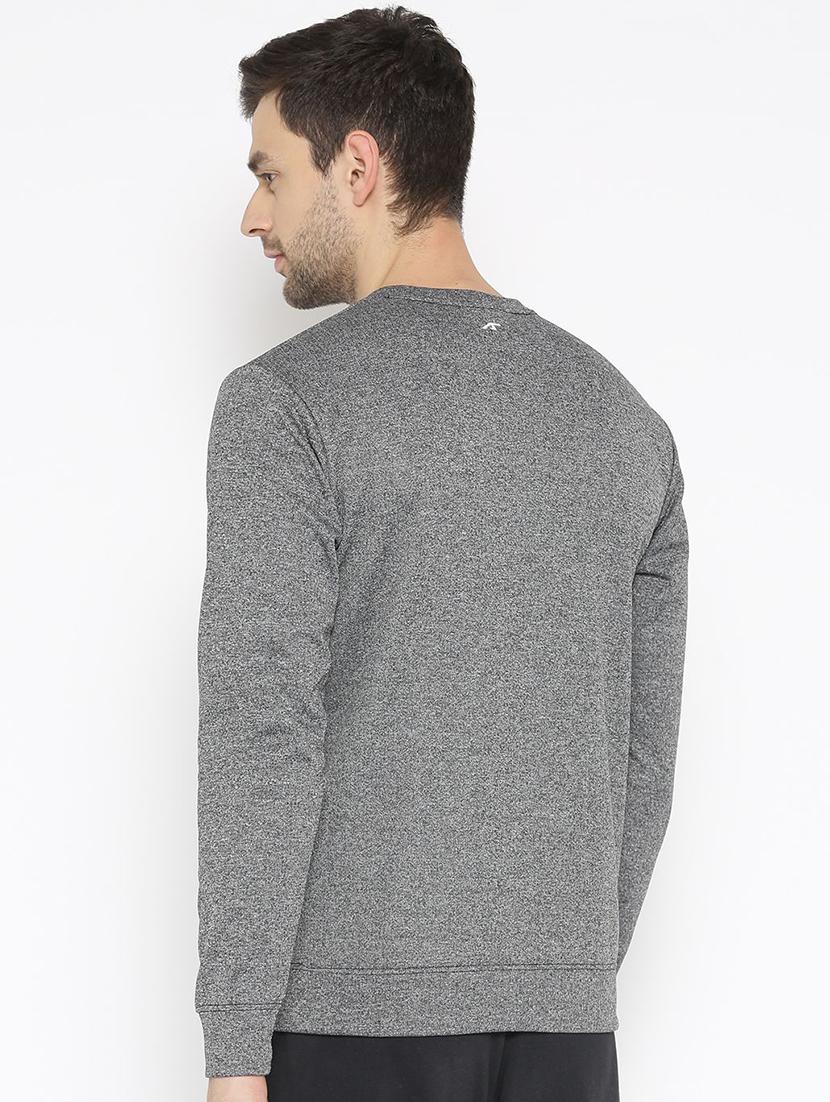 grey solid sweatshirt - 16495510 - Zoom Image - 3