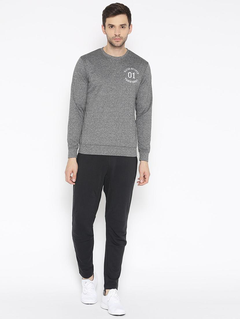 grey solid sweatshirt - 16495510 - Zoom Image - 4