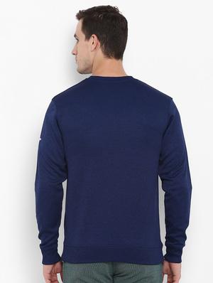 dark blue chest print sweatshirt - 16495516 - Standard Image - 3