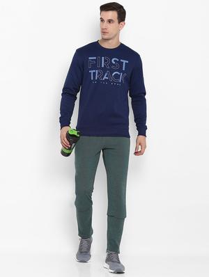 dark blue chest print sweatshirt - 16495516 - Standard Image - 4
