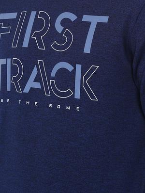 dark blue chest print sweatshirt - 16495516 - Standard Image - 5