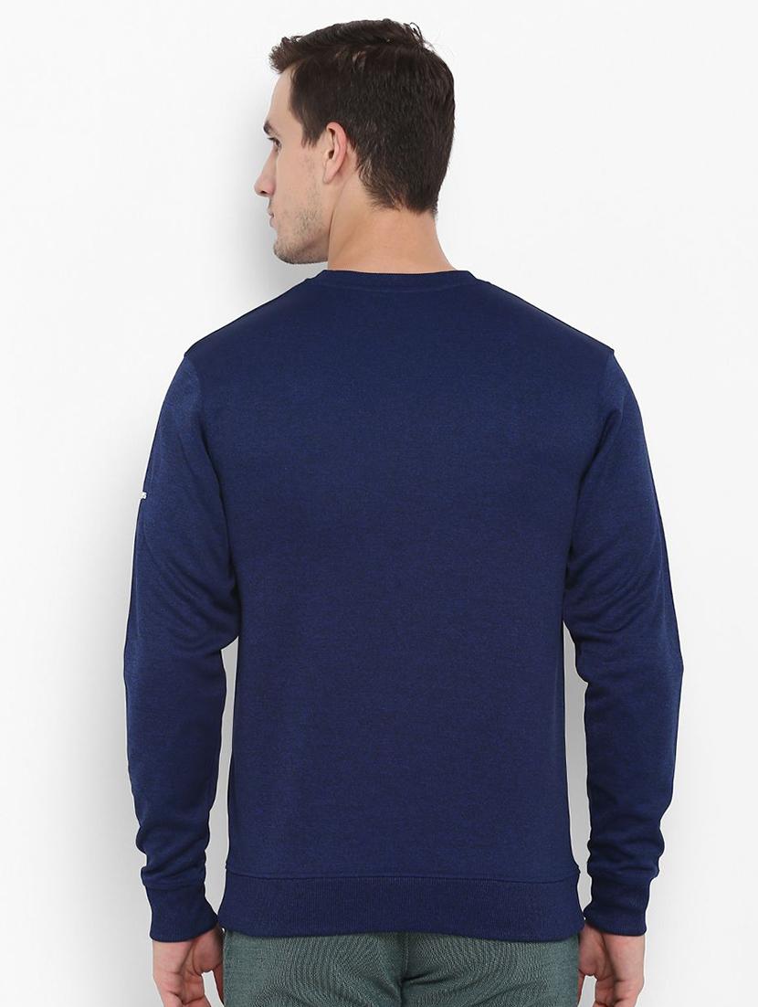 dark blue chest print sweatshirt - 16495516 - Zoom Image - 3